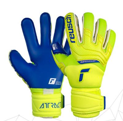 Reusch Attrakt Duo Ortho-Tec GK Glove Neon Yellow/Royal