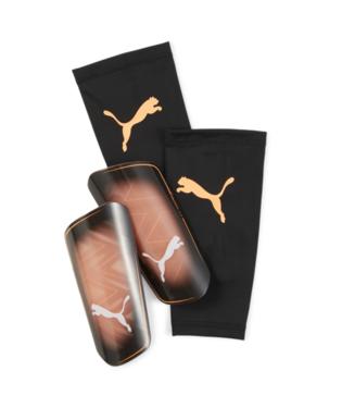 Puma Ultra Light Shin Guard Citrus/Silver/Black