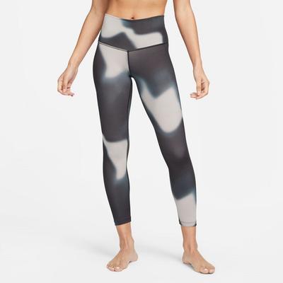 Women's Nike Yoga Dri-FIT 7/8 High-Rise Printed Leggings DK_SMOKE_GY/IRON_GY