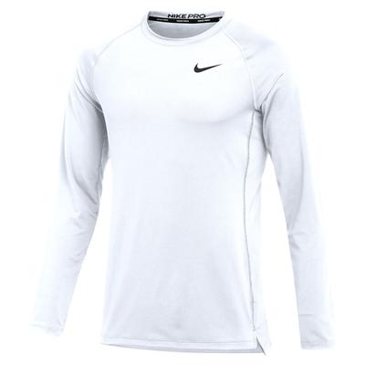 Men's Nike Pro Long-Sleeve Top WHITE/BLACK