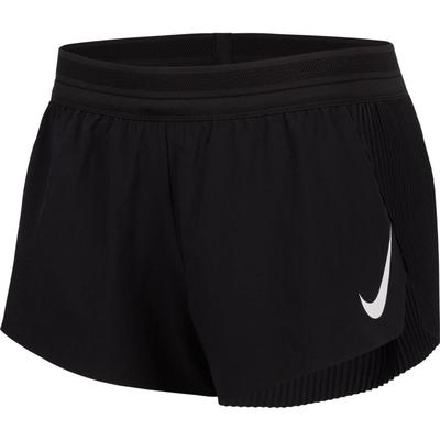 Women's Nike  AeroSwift Running Shorts BLACK/WHITE