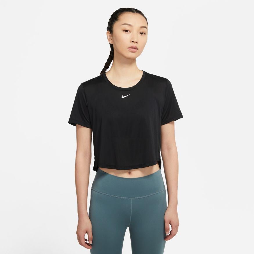  Women's Nike Dri- Fit One Standard Fit Short- Sleeve Cropped Top