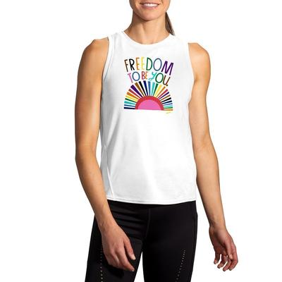 Women's Brooks Distance Graphic Tank FREEDOM_TO_BE_YOU