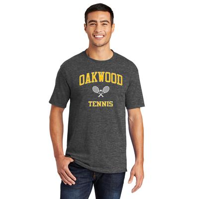 Men's Oakwood Tennis Cotton Blend Short-Sleeve Tee DRK_HTR_GREY/GOLD/WH