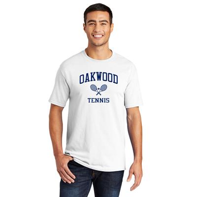 Men's Oakwood Tennis Cotton Blend Short-Sleeve Tee WHITE/NAVY