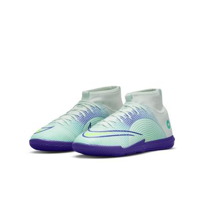 Nike Jr. Mercurial Dream Speed Superfly 8 Academy IC Indoor/Court Soccer Shoes Barely Grn/Volt/Pur