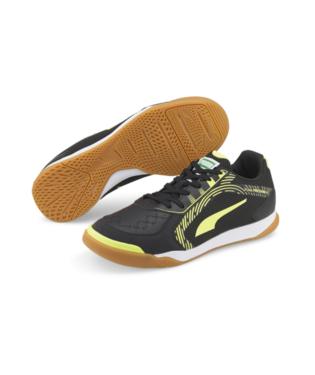 Puma Pressing II Indoor Soccer Shoe Black/Yellow Alert
