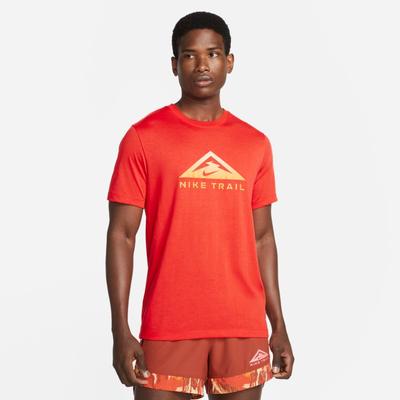 Men's Nike Dri-FIT Trail Running T-Shirt HABANERO_RED
