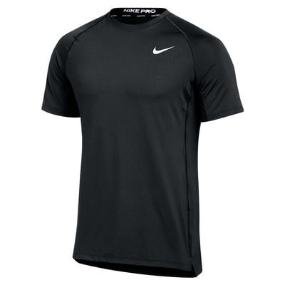 Men's Nike Pro Short-Sleeve Top BLACK/WHITE