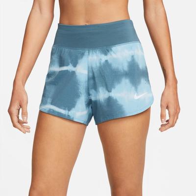 Women's Nike Dri-FIT Eclipse Mid-Rise Printed Running Shorts ASH_GREEN/RUSH_OR