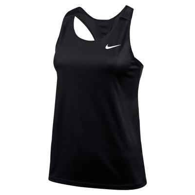 Women's Nike Running Singlet BLACK/WHITE