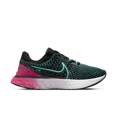 Women's Nike React Infinity Run Flyknit 3 BLACK/TURQ_PINK