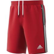 adidas Tiro 21 Sweat Short: Red/White