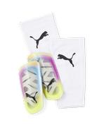 Puma Ultra Flex Shin Guard: White/Black/Yellow