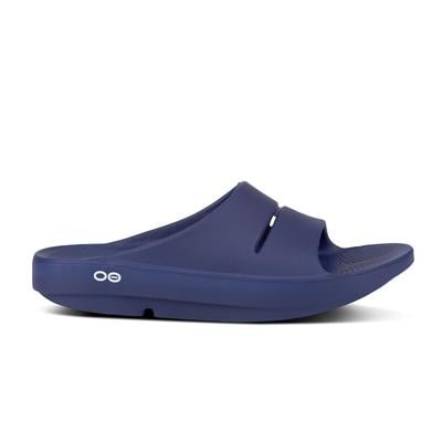 Unisex Oofos OOahh Slide Sandal NAVY