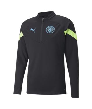 Puma Manchester City 1/4 Zip Training Top Black/Fizzy Light
