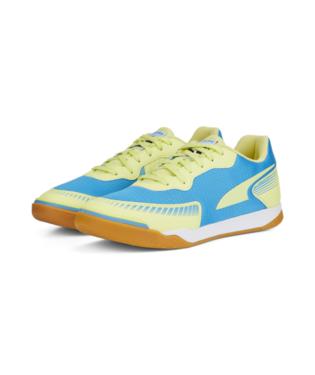 Puma Pressing III Indoor Soccer Shoe Azur/Yellow/White