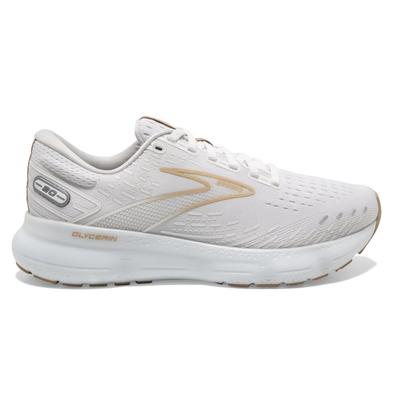 Women's Brooks Glycerin 20 WHITE_KHAKI