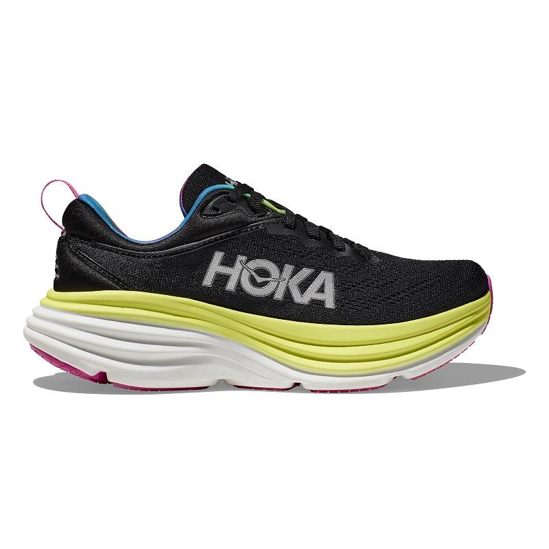  HOKA ONE ONE Bondi 8 Mens Shoes Size 8, Color: Black White