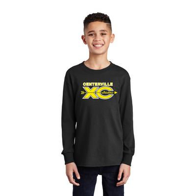 Youth Centerville Striders Core Cotton Long-Sleeve JET_BLACK