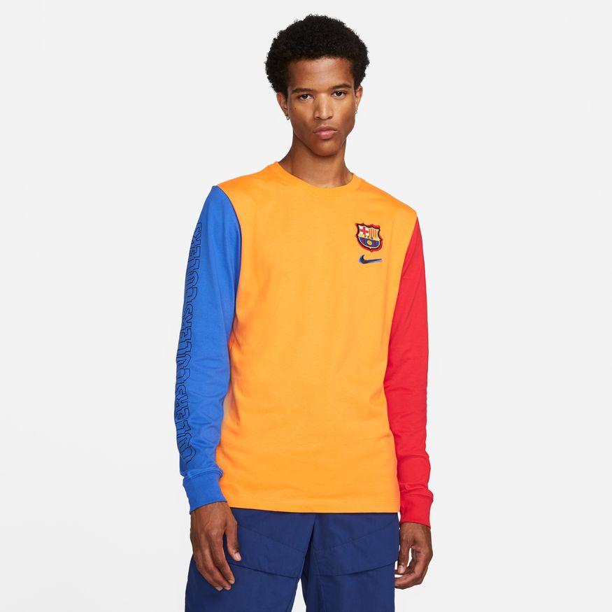  Nike Fc Barcelona Men's Long- Sleeve T- Shirt
