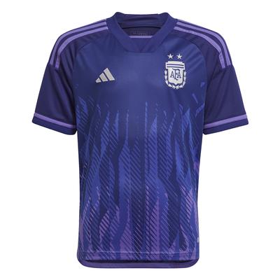 adidas Argentina Away Jersey World Cup 2022 Youth Indigo/Purple Rush