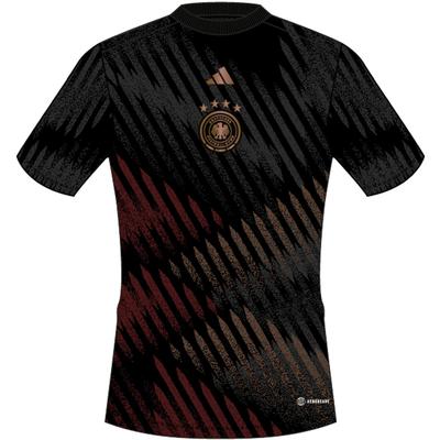 adidas Germany Pre-Match Jersey World Cup 2022 Youth BLACK/GREY/RED