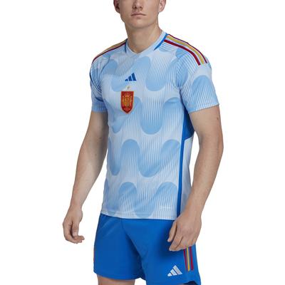 adidas Spain Away Jersey World Cup 2022 Glow Blue/Glory Blue