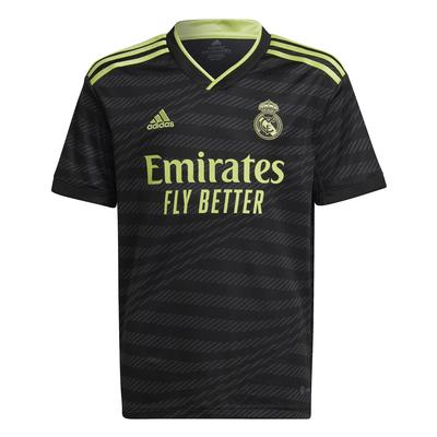 adidas Real Madrid 3rd Jersey 22/23 Youth Black/Pulse Lime