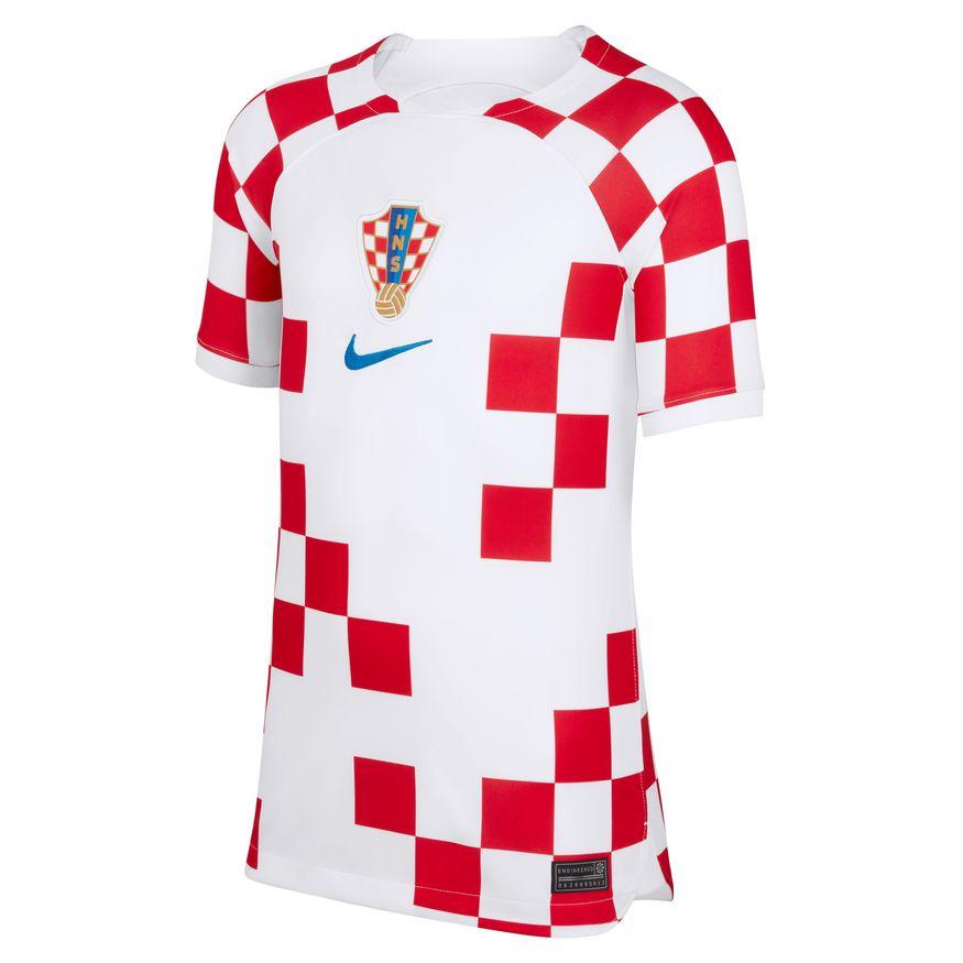  Nike Croatia Home Jersey Youth World Cup 2022