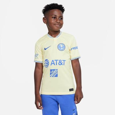 Nike Club America Home Jersey 22/23 Youth Lemon Chiffon/Blue