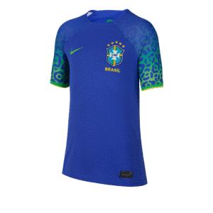 Nike Brazil Away Jersey Youth World Cup 2022 Blue/Green Spark