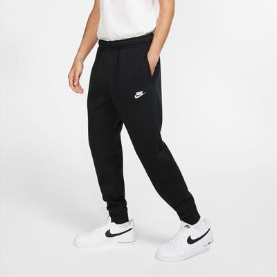 Men's Nike Sportswear Club Fleece Joggers BLACK/BLACK/WHITE