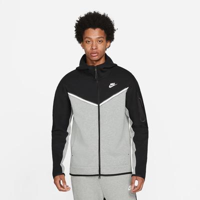 Men's Nike Sportswear Tech Fleece Full-Zip Hoodie BLACK/DARK_GREY_HTR