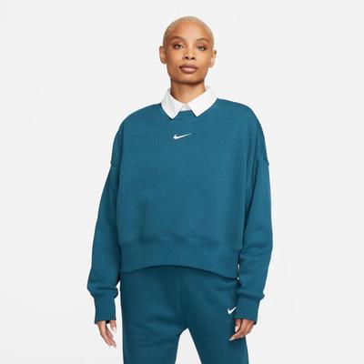 Women's Nike Sportswear Phoenix Fleece Crewneck Sweatshirt VALERIAN_BLUE/SAIL