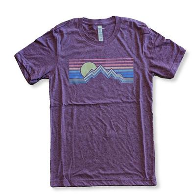  Unisex Mountains Tri- Blend Short- Sleeve Tee