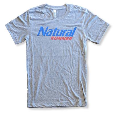 Unisex Natural Runner Tri-Blend Short-Sleeve Tee GREY/BLUE/RED