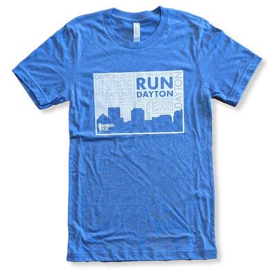  Unisex Run Dayton Skyline Tri- Blend Short- Sleeve Tee