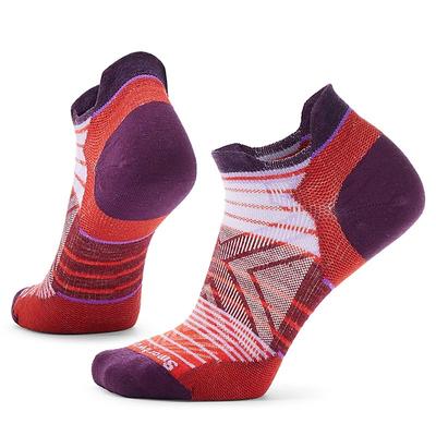 W Smartwool Run Zero Cushion Stripe Low Ankle Socks TANDOORI_ORANGE