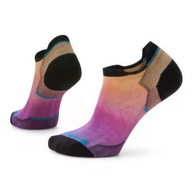 W Smartwool Run Zero Cushion Ombre Print Low Ankle Socks TANDOORI_ORANGE