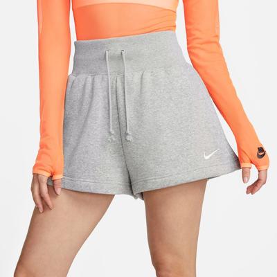 Women's Nike Sportswear Phoenix Fleece High-Waisted Shorts DK_GREY_HEATHER/SAIL