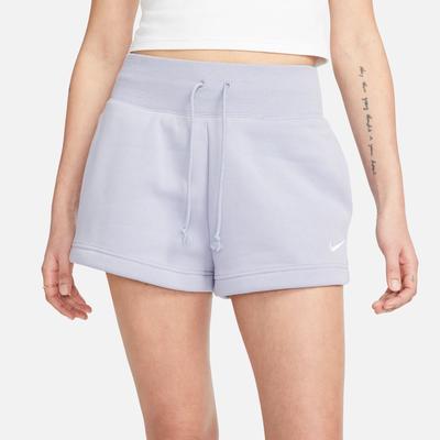 Women's Nike Sportswear Phoenix Fleece High-Waisted Shorts INDIGO_HAZE/SAIL