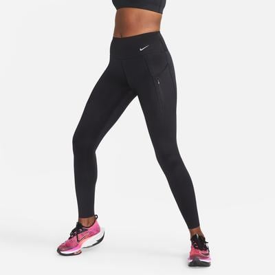 Women's Nike Go Mid-Rise Full-Length Leggings with Pockets BLACK/BLACK