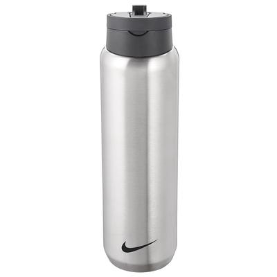 Nike Stainless Steel Recharge Straw Bottle 24oz STEEL/BLACK/BLACK