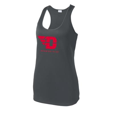 Women's UD Run Club Competitor Racerback IRON_GREY/RED