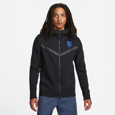 Nike USA FZ Tech Fleece Hoodie Black/Bright Blue