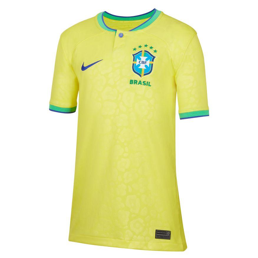  Nike Brazil Home Jersey Youth World Cup 2022