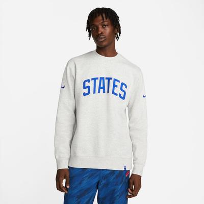 Nike USA Club Fleece Sweatshirt Grey Heather/Blue