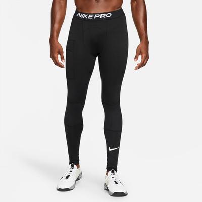 Men's Nike Pro Warm Tights BLACK/WHITE