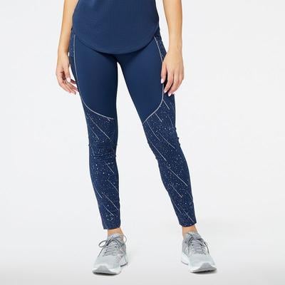 Women's New Balance Reflective Print Impact Run Heat Tight NATURAL_INDIGO
